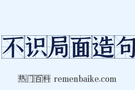 不识局面造句是什么意思的图片